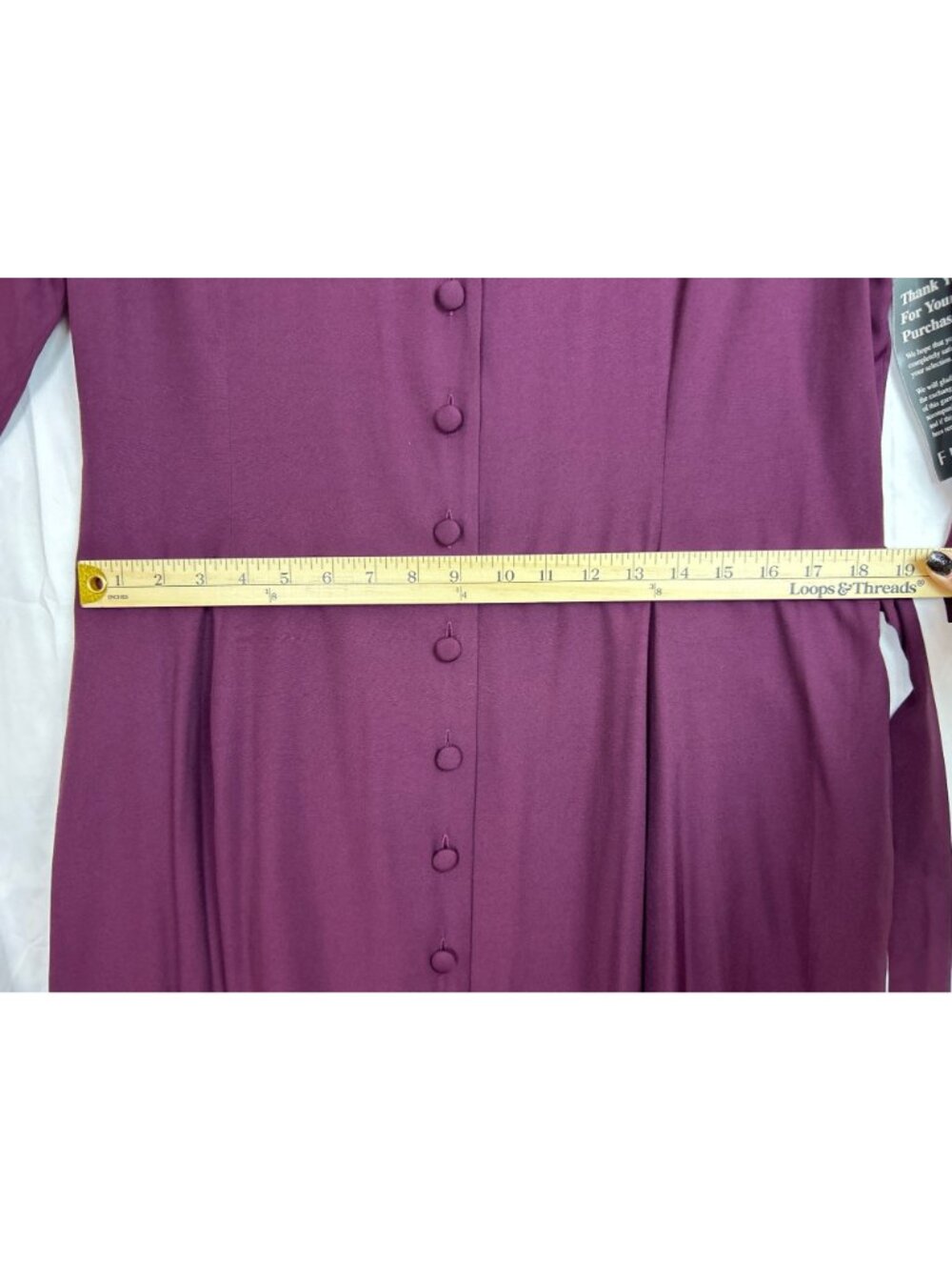 NWT Vtg L.G Star Midi Dress Sz 16 Fit & Flare Button Front Lace Collar Feminine - Picture 11 of 11